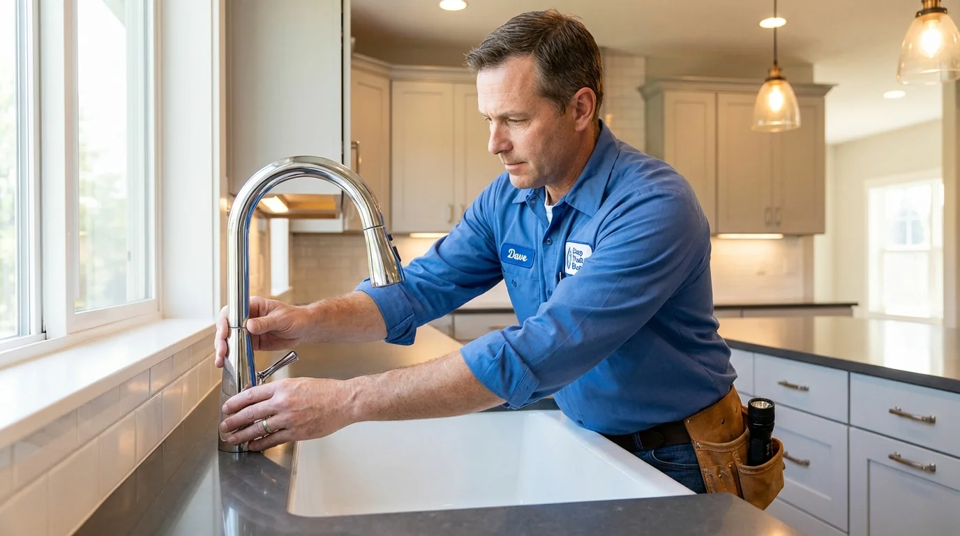 Kitchen faucet installation by Johns Plumbing LLC in Hatillo