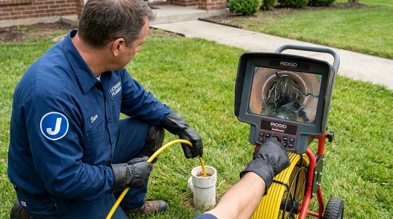 Sewer camera inspection being performed by Johns Plumbing LLC in Hatillo